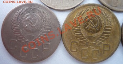 5 коп.СССР 5шт. 1938, 1948,1952, 1954, 1957. Сост. на фото - P1090989.JPG