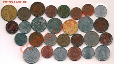 Немецкие монеты 28 шт. с 1916 по 1991 до 14.02  23-00 - 1
