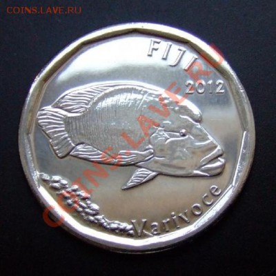 Сочи 25р 4 вида по 1 листу,50к,1р,2р 2013сп по 10 шт - Фиджи 50 центов (2012) «Рыба; фиджийское каноэ» А