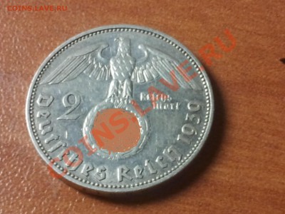 Третий Рейх, 2 рейхсмарки 1939г.J. 15.02.14. 22.00. мск. - Фото0134