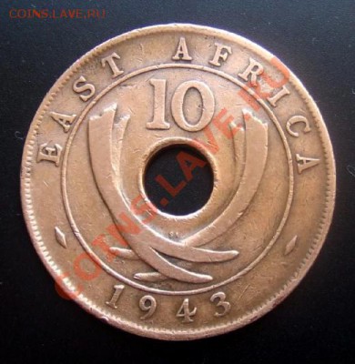 2 - Брит. Восточная Африка 10 центов (1943) Р
