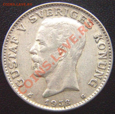 Серебряная шведская крона 1938; до 12.02_22.22мск - 7465