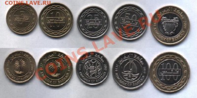 Бахрейн набор 5 монет 2002-08 UNC до 17.02. 22.00 мск - 7797997