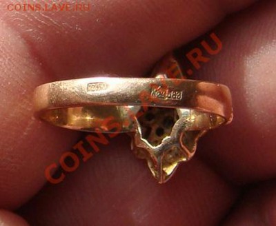 кольцо золото 583 пр коротки - DSC00698яя