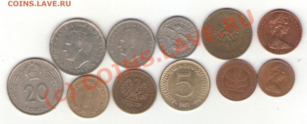 Иностранные монеты 1983 года с рубля до 24.02.10 в 22.00 мск - 1983