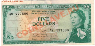 Вост.-Кариб.гос-ва 5$ 1965 до 17.02.14 в 22.00мск (7685) - 1-ВКТ5а