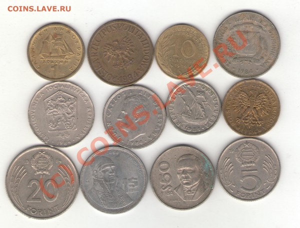 Иностранные монеты 1984 года с рубля до 24.02.10 в 22.00 мск - 1984