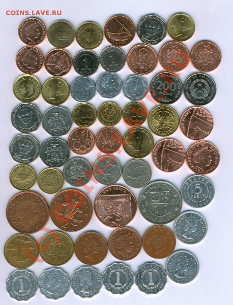 56 иностранных монет в UNC - спецпредложение - lot1