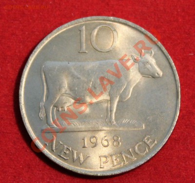 GUERNSEY 10 пенсов 1977г. UNC, КОРОВА  до 19.02.14г. в 22-00 - IMG_0849.JPG