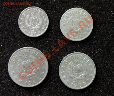 АЛБАНИЯ 1964 г. 4 монеты  до 18.02 - Албания 64 -2