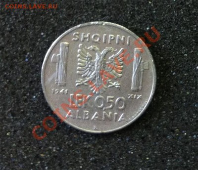АЛБАНИЯ 0,5 лек 1941 до 18.02. - 0,5 лек -1
