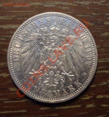 ПРУССИЯ - 5 марок 1907 шикарная до 21.02, 22.00 - Пруссия 1907 1