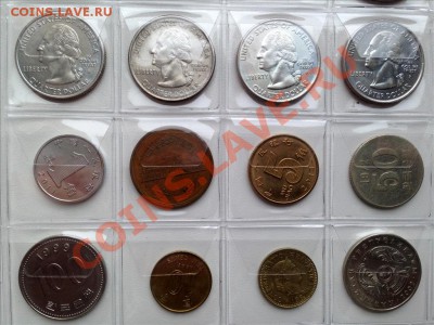 Кучка иностранных монет 40шт (США,Европа,Япония) до 19.02 - Фото31