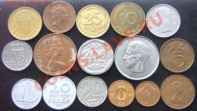 34 разные монеты (см. фото и описание). До 16.02_22.00мск - 7398