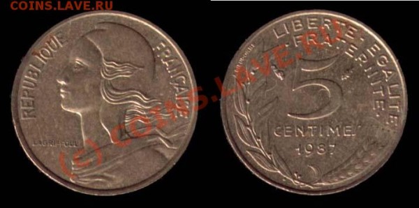 5 centimes 1987 (Франция) - Без имени-11
