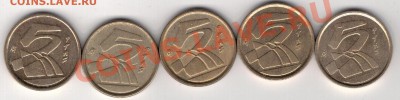 ИСПАНИЯ 5 ПЕСЕТ 1990-2000 (5ШТ) 20.02.14 В 22.00МСК (7985) - 4-исп5а