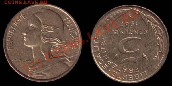5 centimes 1987 (Франция) - Без имени-1erw
