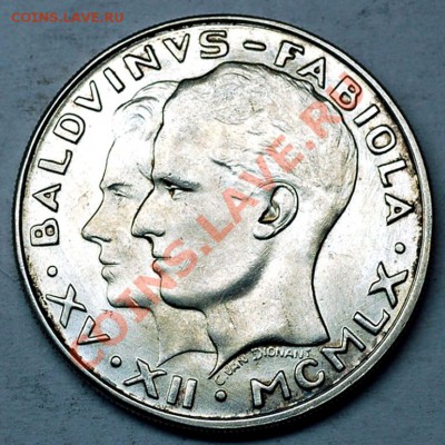 Бельгия_"свадебные" 50 франков 1960. Серебро; до 21.02_22.04 - 7517