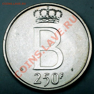 Бельгия_памятные 250 франков 1976. Серебро; до 21.02_22.08мс - 7514
