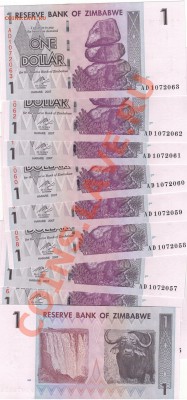 Зимбабве доллар 2007 (10шт) до 24.02.14 в 22.00мск (7928) - Изображение 004