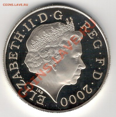 Ag Великобритания 5£ 2000 Королева-мать 24.02 в 22ч (8051) - 5-вел2000