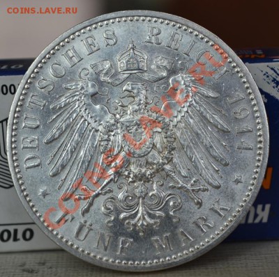 5 марок 1914 Саксония до 26.02.2014 в 22:00 - саксония 5 м р