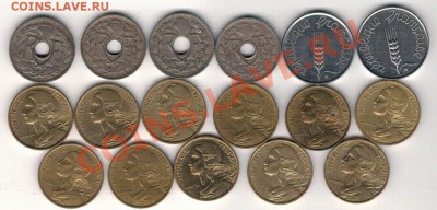 ФРАНЦИЯ 5 САНТИМОВ 1922-98 (17ШТ) 27.02.14 В 22.00МСК (7983) - 4-фр-с5