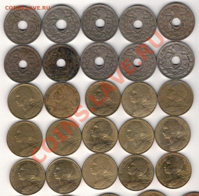 ФРАНЦИЯ 10 САНТИМОВ 1923-97 (25ШТ) 27.02 В 22.00МСК (7983) - 4-фр-с10