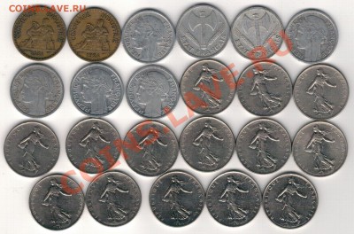 ФРАНЦИЯ ФРАНК 1921-91 (23ШТ) ДО 27.02 В 22.00МСК (7983) - 4-фр-ф1