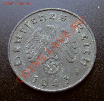 2 - Германия (Рейх) 10 рейхспфеннигов ( 1943 А) цинк №4 А