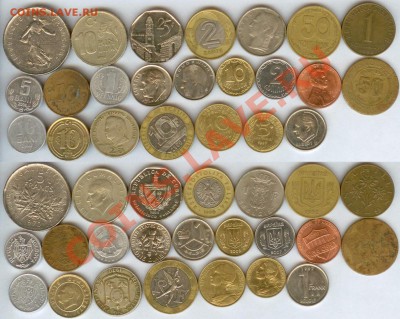 23 монеты из 13 стран до 21.00 по Москве 01.03.2014 - 23 монеты