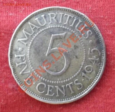 Брит.Маврикий.5 Центов.1945. до 02.03 - DSCF1921.JPG