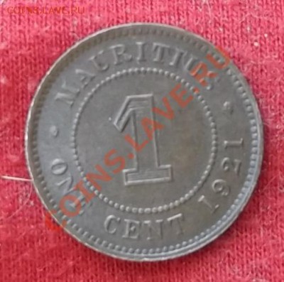 Брит.Маврикий.Цент.1921.Георг 5. до 02.03 - DSCF1882.JPG