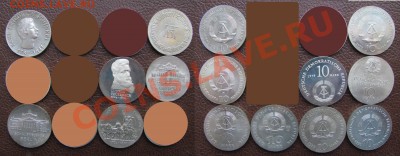Иностранные монеты.Россыпь,линейки,буклеты,серебро.ФЕВРАЛЬ. - 10марок