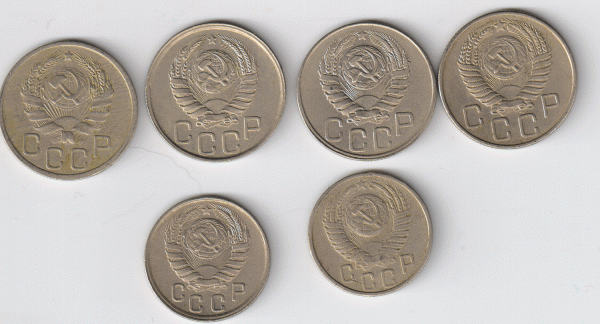 20коп.1936,41,43,55,и 15коп.1943,53г.Сохран.Доставка бесплат - 20-к--1