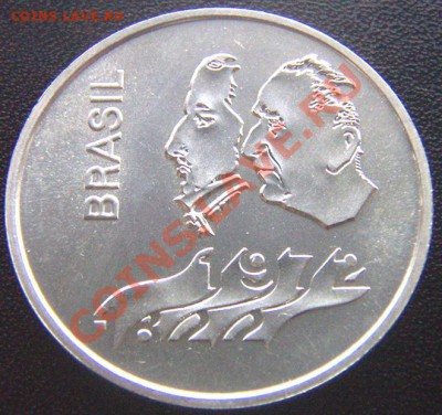 Бразилия_памятные 20 крузейро 1972. Серебро; до 25.02_22.40м - 7566
