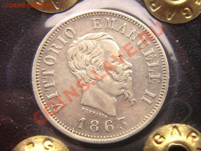 2 лиры) 1863. Серебро; до 25.02_22.42 - 7562