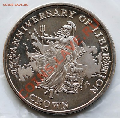 3 КРОНЫ Серия 25-летие Освобождения Фокледские о-ва - P2221675.JPG