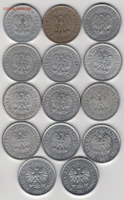 Польша злотый 1949-87 (14шт) 03.03.2014 в 22.00мск (7871) - 4-пол-з1
