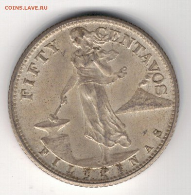 Ag Филиппины 50 сентаво 1944 до 03.03.2014 в 22.00мск (8130) - 5-фил44а