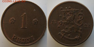 Разная инострань - 3 1 Финляндия 1 пенни 1923   147н