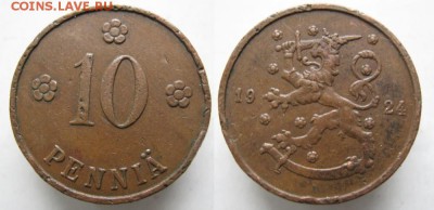 Разная инострань - 3 3 Финляндия 10 пенни 1924   163