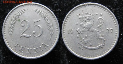 Разная инострань - 3 4 Финляндия 25 пенни 1937  049