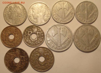 Монеты Франции 1921-48 г.г. - 18 шт до 01.03.14 г. - 2
