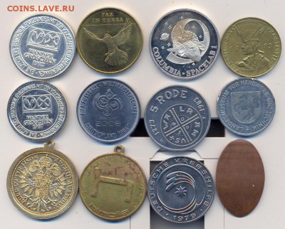 12 крупных иностранных жетонов. - сканирование0015