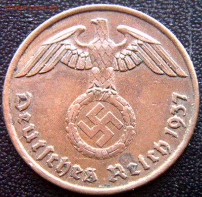 Германия (3-й Рейх)_2 рейхспфеннига 1937(А); до 03.03_22.04м - 7377