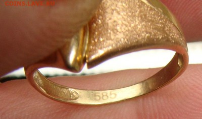 кольцо золото 585 пр вес 4.41 гр коротки - DSC01179ььь