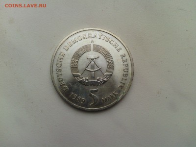 С РУБЛЯ!!!ГДР 5 марок 1989 Катаринен кирхе - IMG_20140227_172904