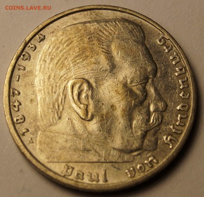 2 рейхсмарки 1937 А лот №2 до 04.03.2014 - 2 Рейхсмарки193777А_1.JPG