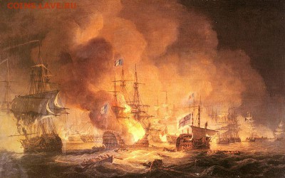 Монеты с Корабликами - Battle of the Nile, August 1st 1798 at 10 pm
